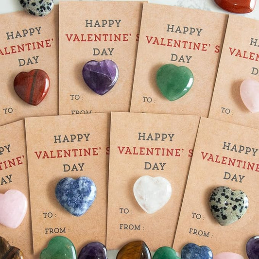 Valentine’s Day Cards with Heart-Shaped Crystals